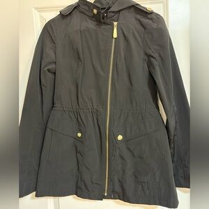 Vince Camuto Black Utility Jacket with Gold Accents